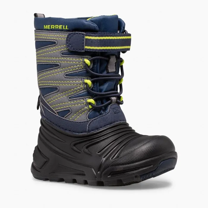 Little Snow Quest Lite 30 Jr Waterproof Navyblackgrey Kids Merrell Winter Boots