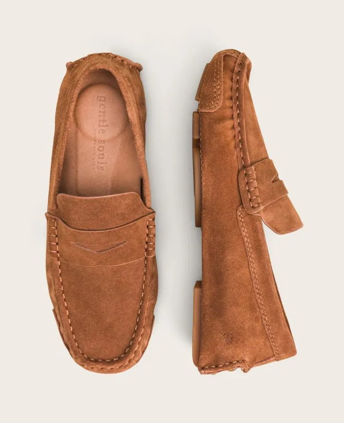 Loafers Men Kenneth Cole GENTLE SOULS Mateo Driver Penny Loafer Luggage