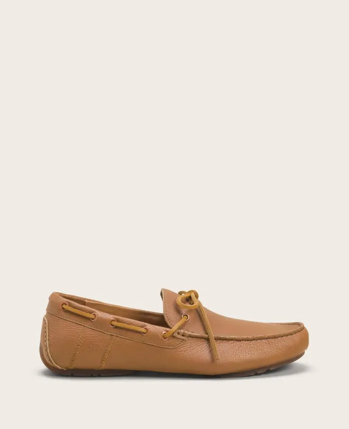 Loafers Men Kenneth Cole GENTLE SOULS Nyle Leather Driver Boat Shoe Luggage