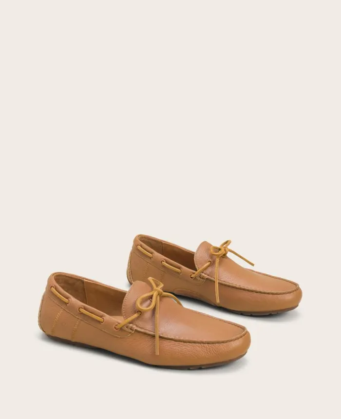 Loafers Men Kenneth Cole GENTLE SOULS Nyle Leather Driver Boat Shoe Luggage