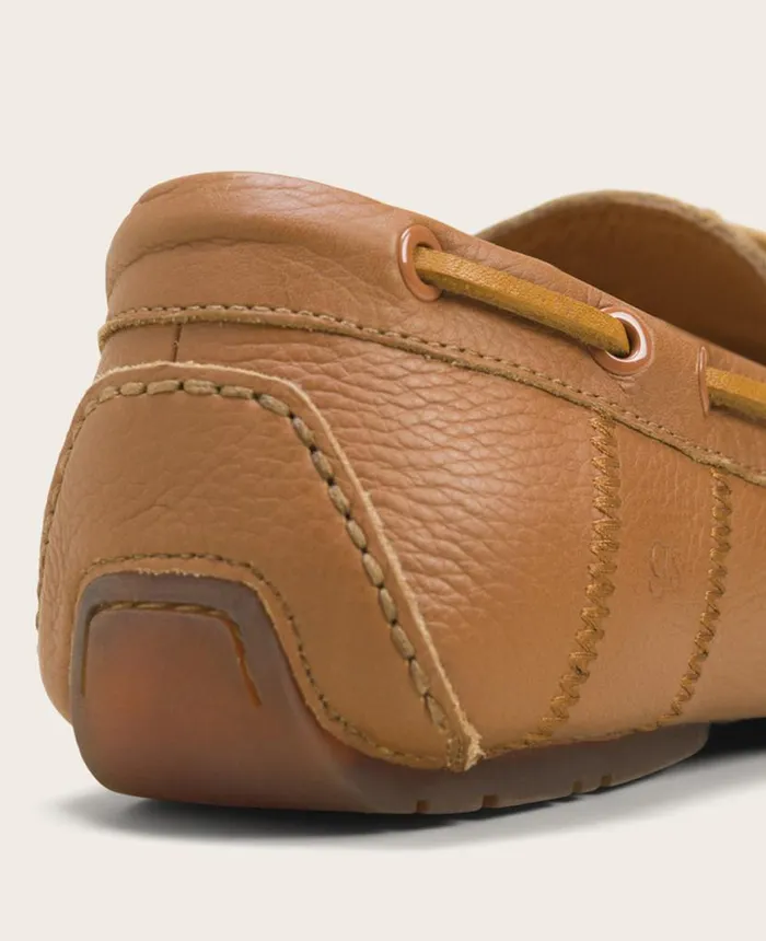 Loafers Men Kenneth Cole GENTLE SOULS Nyle Leather Driver Boat Shoe Luggage
