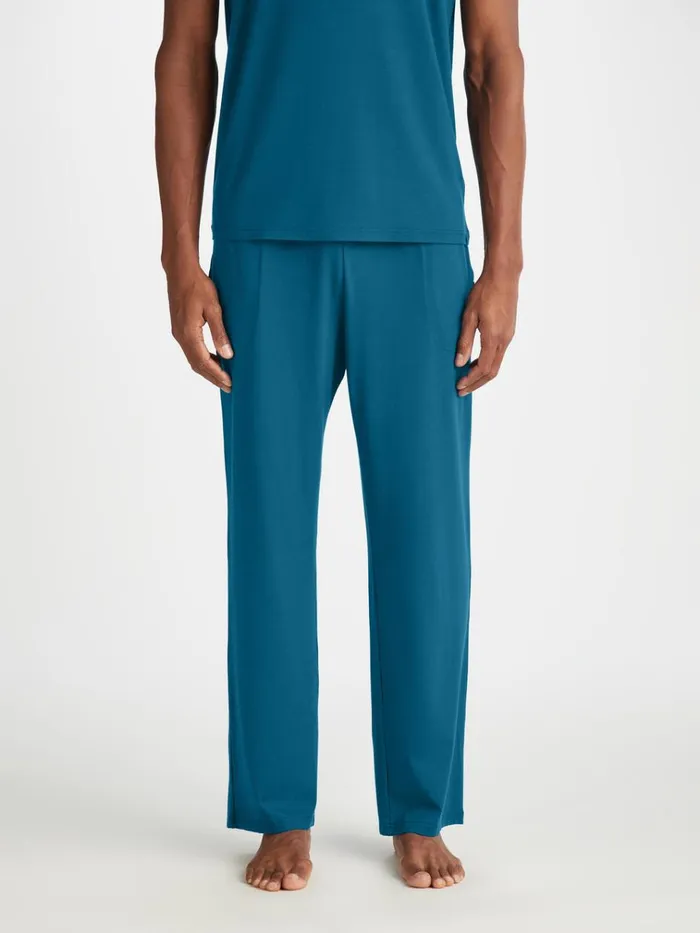 Lounge Pants Men Derek Rose Lounge Pants Basel Micro Modal Stretch Poseidon Blue Lounge Pants Men Derek Rose Lounge Pants Basel Micro Modal Stretch Poseidon Blue
