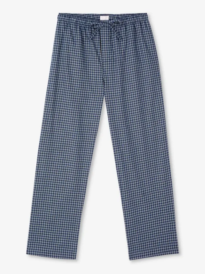Lounge Pants Men Derek Rose Lounge Pants Braemar 32 Brushed Cotton Navy