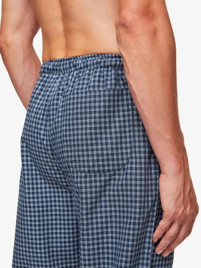 Lounge Pants Men Derek Rose Lounge Pants Braemar 32 Brushed Cotton Navy