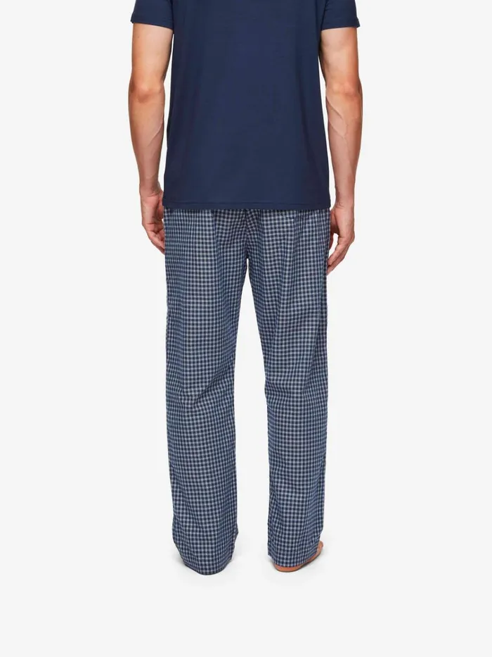 Lounge Pants Men Derek Rose Lounge Pants Braemar 32 Brushed Cotton Navy