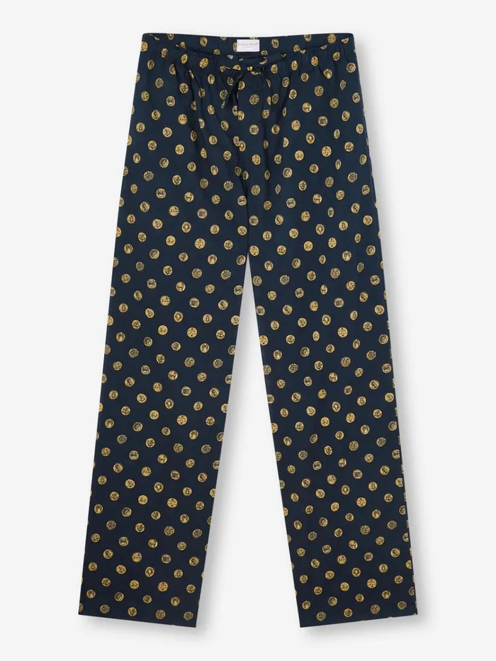 Lounge Pants Men Derek Rose Lounge Pants Ledbury 78 Cotton Batiste Navy