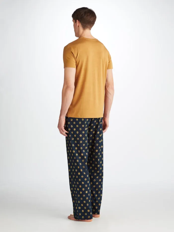 Lounge Pants Men Derek Rose Lounge Pants Ledbury 78 Cotton Batiste Navy