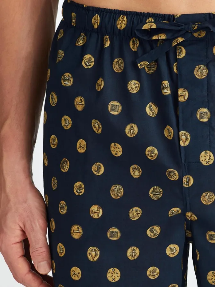 Lounge Pants Men Derek Rose Lounge Pants Ledbury 78 Cotton Batiste Navy