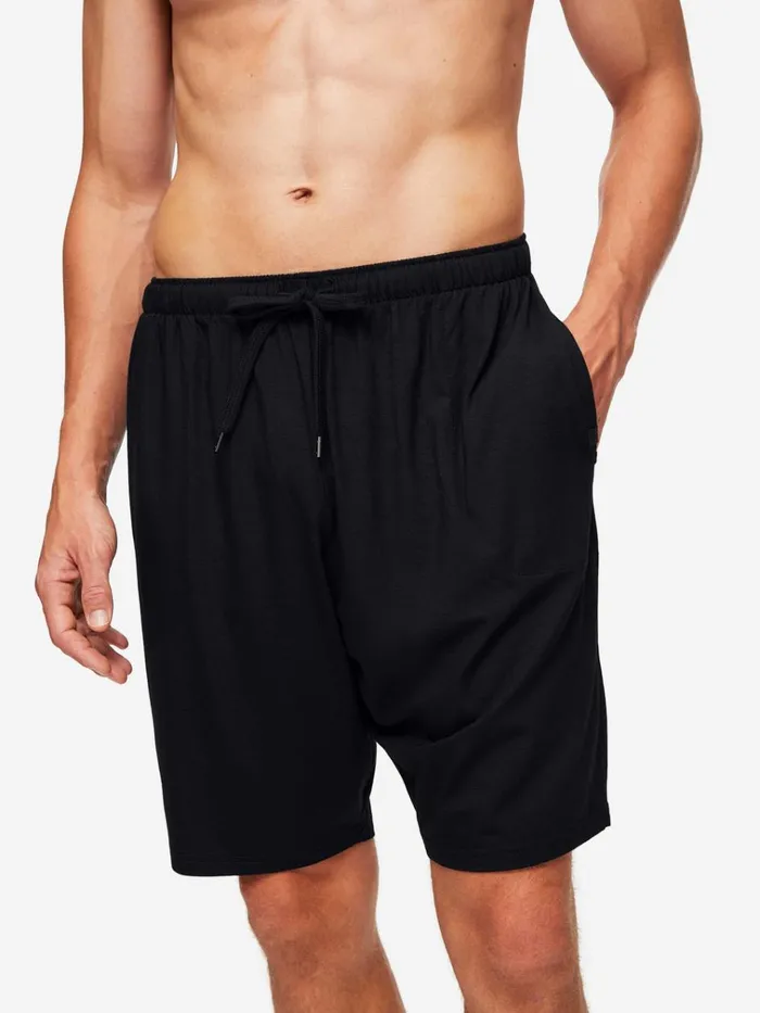Lounge Shorts Men Derek Rose Lounge Shorts Basel Micro Modal Stretch Black