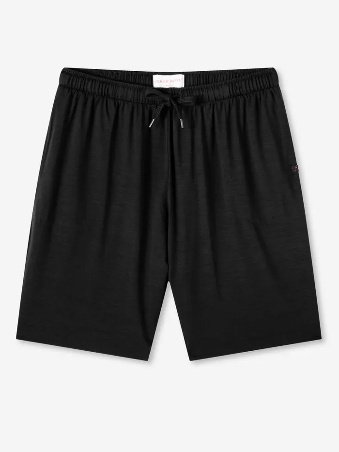Lounge Shorts Men Derek Rose Lounge Shorts Basel Micro Modal Stretch Black