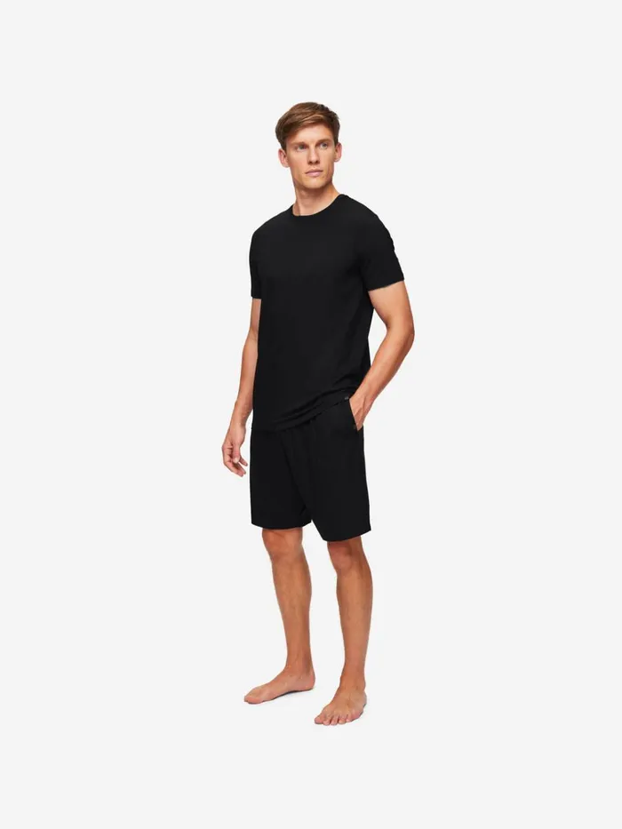 Lounge Shorts Men Derek Rose Lounge Shorts Basel Micro Modal Stretch Black