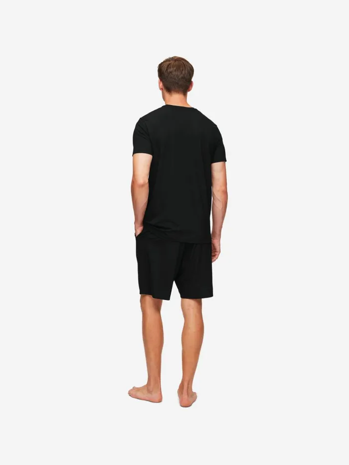 Lounge Shorts Men Derek Rose Lounge Shorts Basel Micro Modal Stretch Black