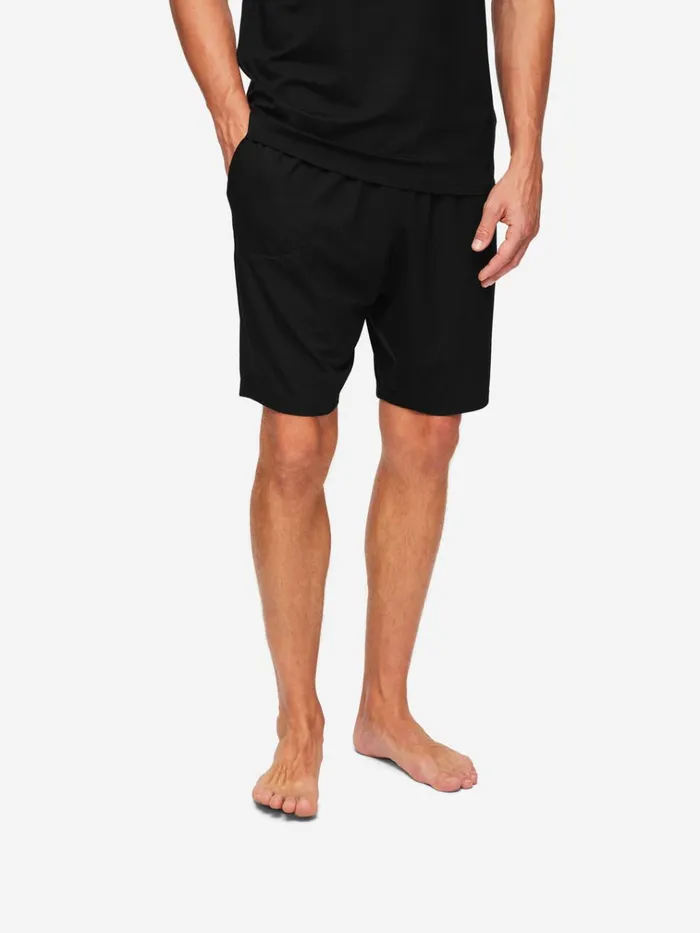 Lounge Shorts Men Derek Rose Lounge Shorts Basel Micro Modal Stretch Black