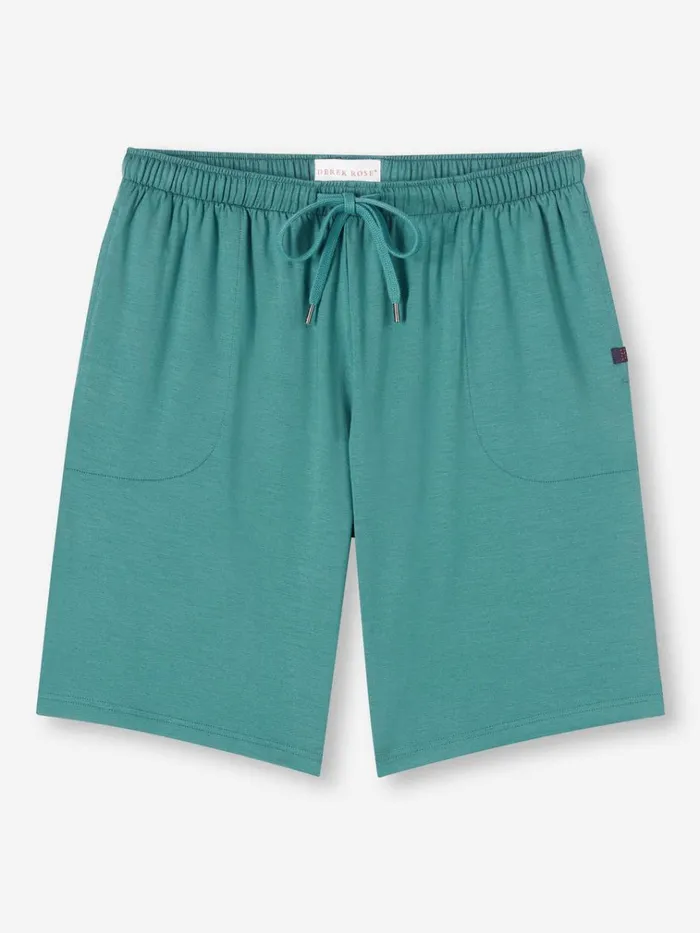 Lounge Shorts Men Derek Rose Lounge Shorts Basel Micro Modal Stretch Teal