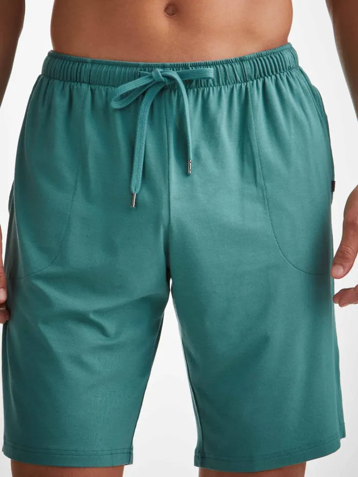 Lounge Shorts Men Derek Rose Lounge Shorts Basel Micro Modal Stretch Teal