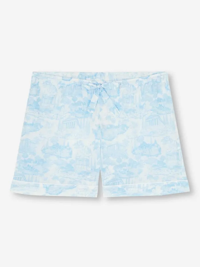 Lounge Shorts Women Derek Rose Lounge Shorts Ledbury 77 Cotton Batiste White