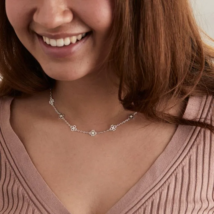 Love Luck Inline Necklace Adjustable Silver Women Alex And Ani Luck Prosperity