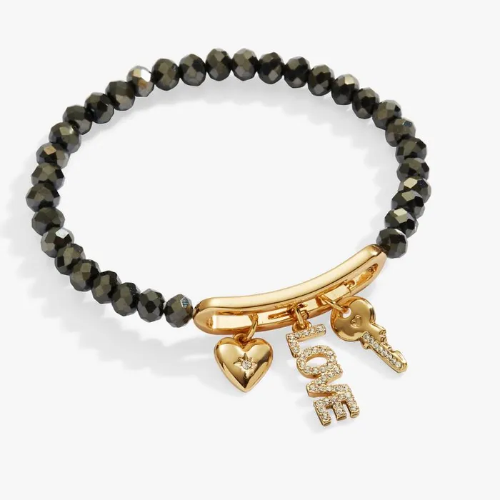 Love Mix Match Charm Stretch Bracelet Gold Women Alex And Ani Thank You