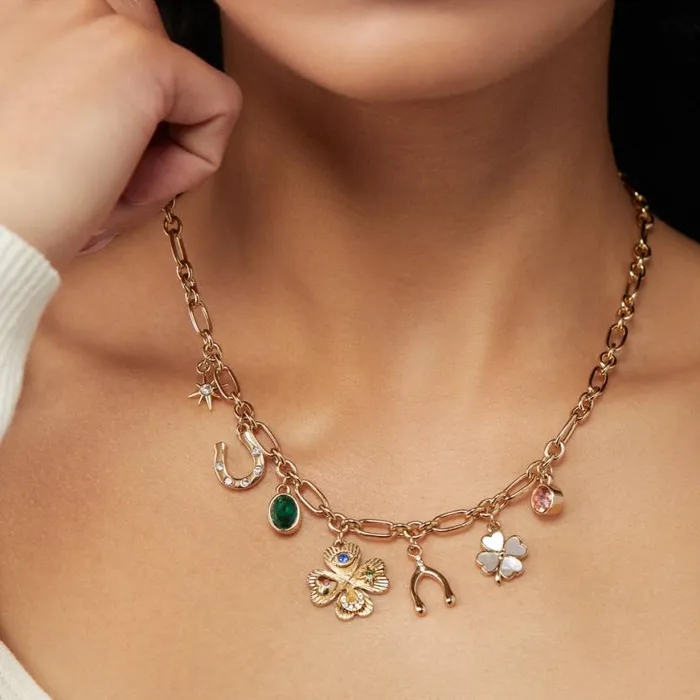 Lucky Four Leaf Clover Charm Necklace Gold Women Alex And Ani Necklaces Lucky Four Leaf Clover Charm Necklace Gold Women Alex And Ani Necklaces