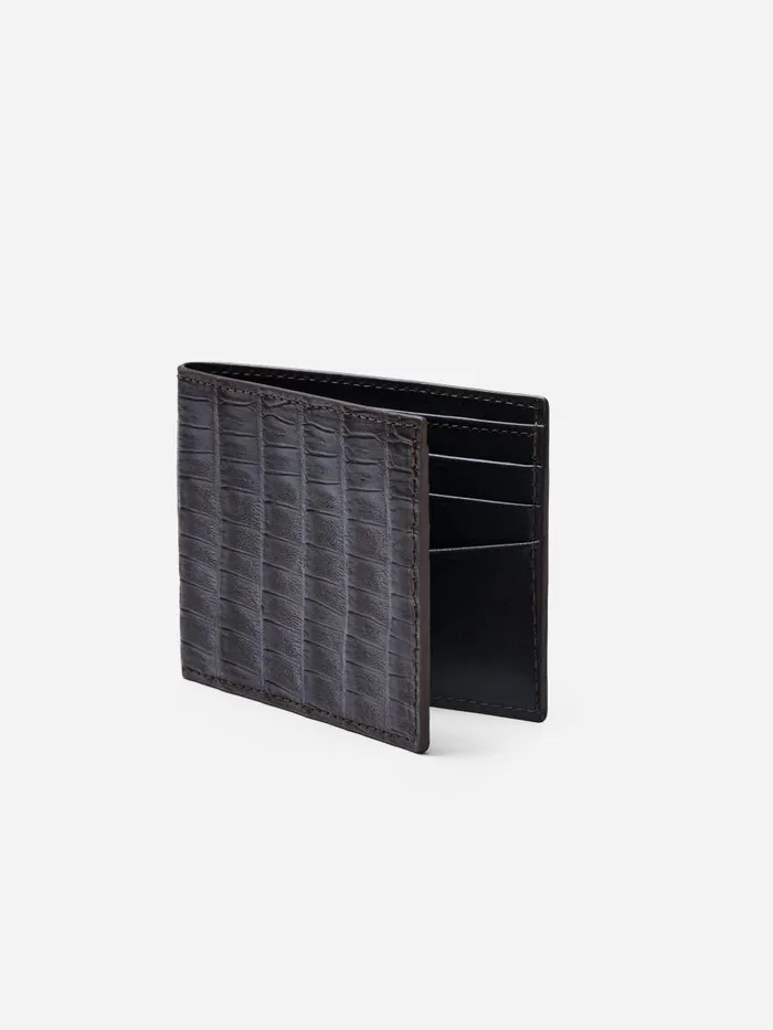 Luggage and Travel Men JMcLaughlin Genuine Crocodile Wallet Cigar