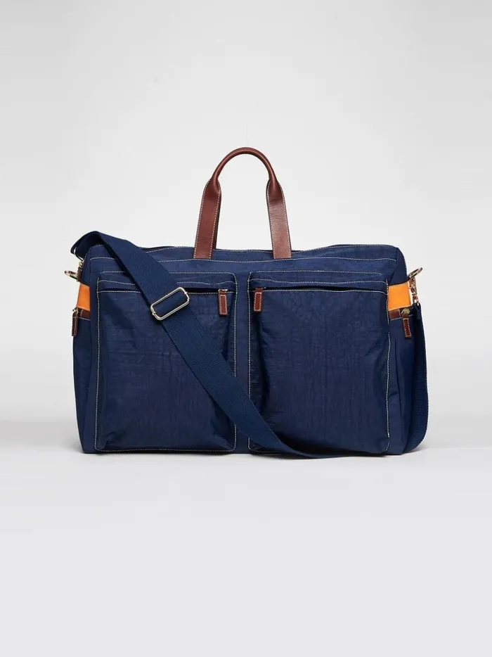Luggage and Travel Men JMcLaughlin Sailcloth Weekender Bag Navy