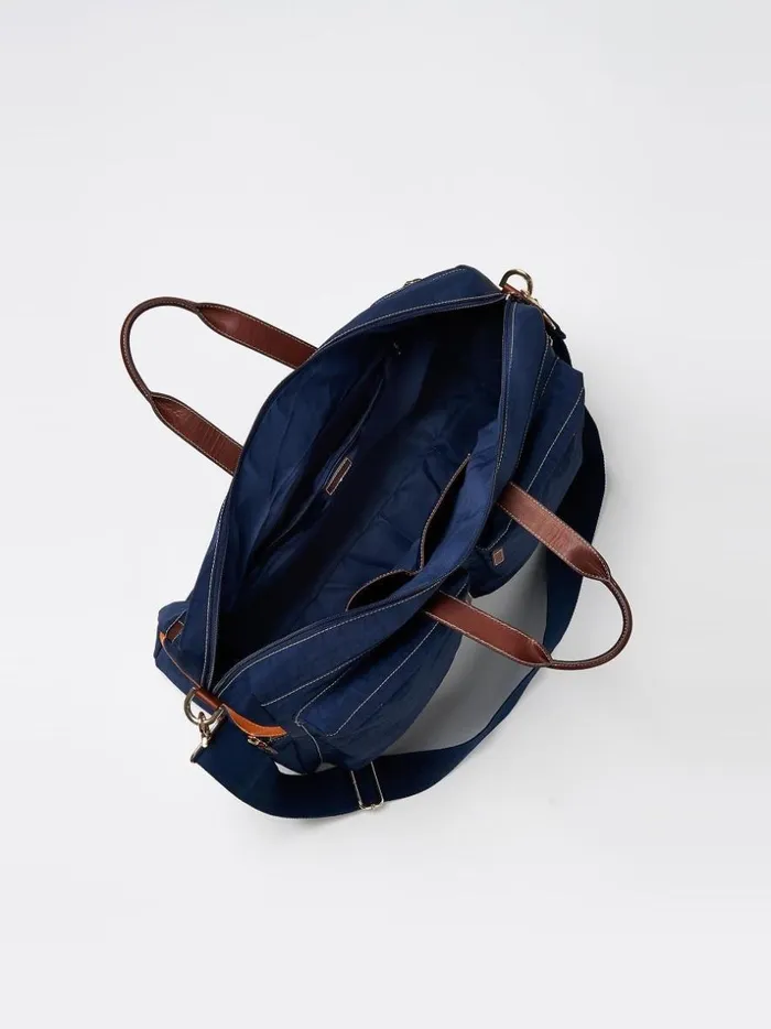 Luggage and Travel Men JMcLaughlin Sailcloth Weekender Bag Navy Luggage and Travel Men JMcLaughlin Sailcloth Weekender Bag Navy