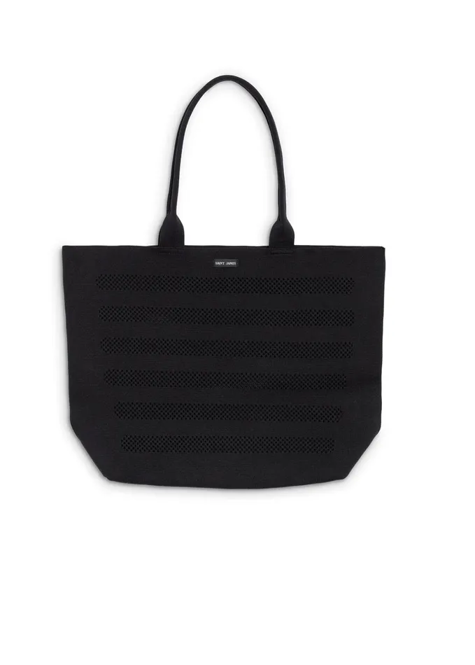 Maille Bag Striped Mesh Bag Black Women Saint James Bags