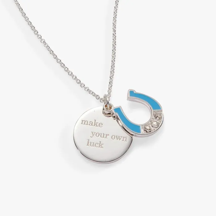 Make Your Own Luck Duo Charm Pendant Necklace Silver Women Alex And Ani Necklaces Make Your Own Luck Duo Charm Pendant Necklace Silver Women Alex And Ani Necklaces