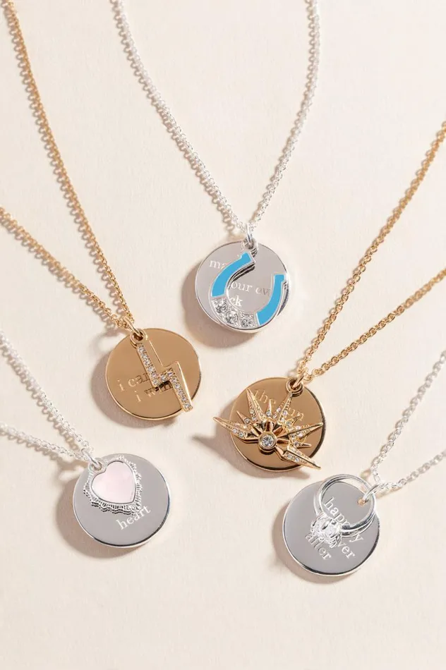 Make Your Own Luck Duo Charm Pendant Necklace Silver Women Alex And Ani Necklaces Make Your Own Luck Duo Charm Pendant Necklace Silver Women Alex And Ani Necklaces