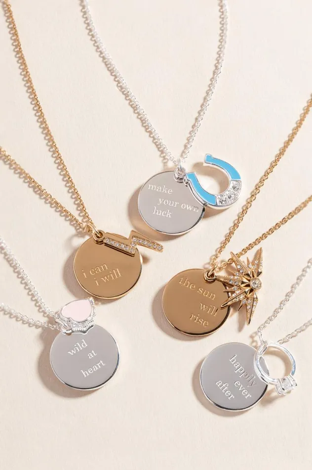 Make Your Own Luck Duo Charm Pendant Necklace Silver Women Alex And Ani Necklaces Make Your Own Luck Duo Charm Pendant Necklace Silver Women Alex And Ani Necklaces