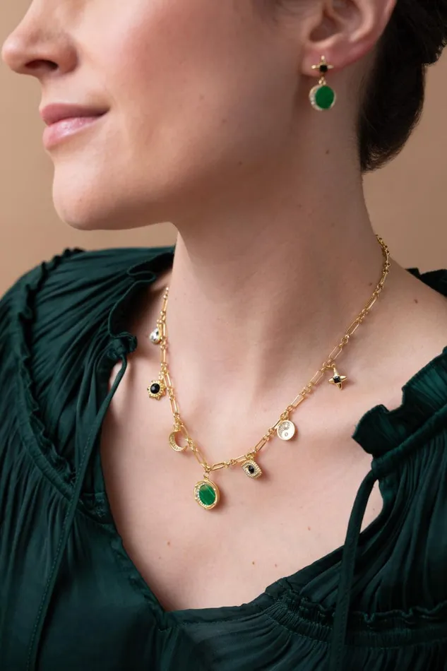 Malachite Charm Necklace Gold Women Alex And Ani Necklaces Malachite Charm Necklace Gold Women Alex And Ani Necklaces