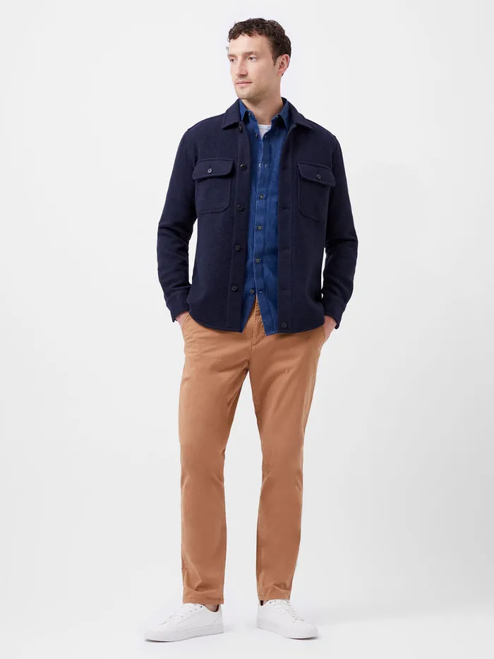 Man Coats and Jackets French Connection Brushed Overshirt Marine Man Coats and Jackets French Connection Brushed Overshirt Marine