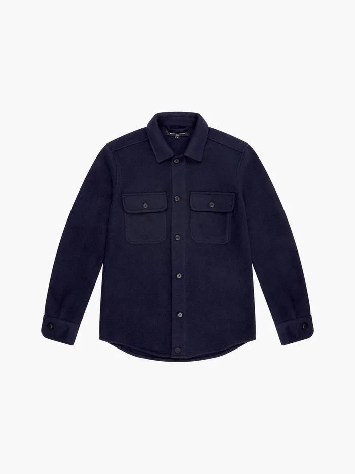 Man Coats and Jackets French Connection Brushed Overshirt Marine Man Coats and Jackets French Connection Brushed Overshirt Marine