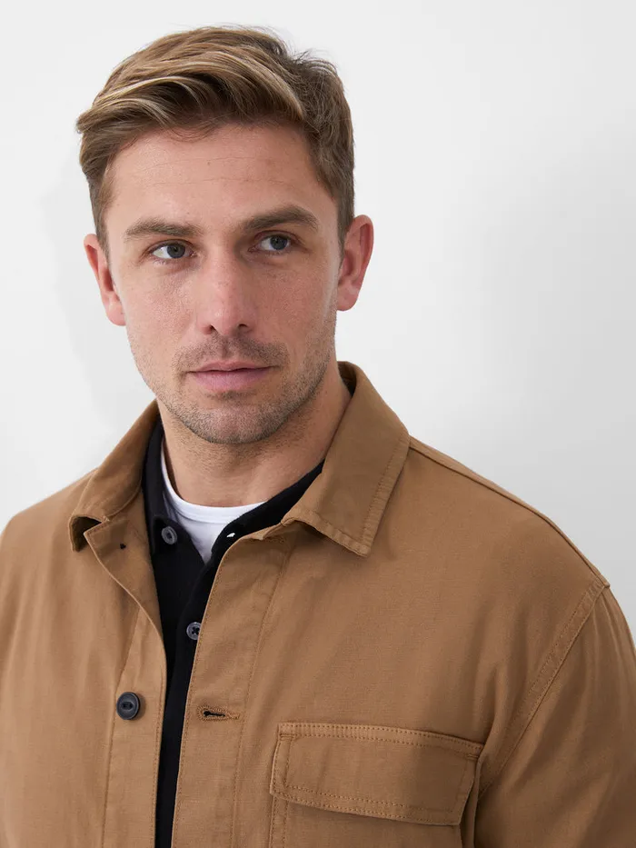 Man Coats and Jackets French Connection Chore Jacket Tobacco Man Coats and Jackets French Connection Chore Jacket Tobacco
