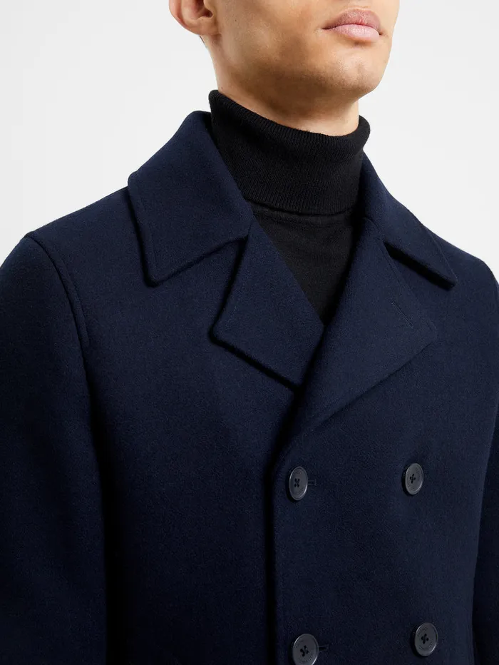 Man Coats and Jackets French Connection Double Breasted Peacoat Navy Man Coats and Jackets French Connection Double Breasted Peacoat Navy