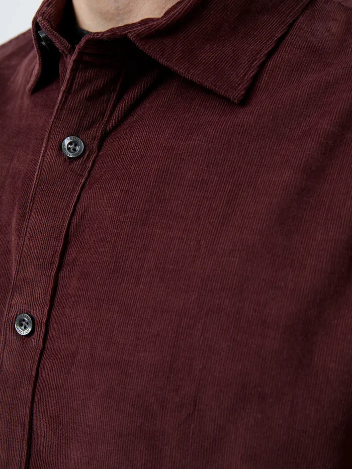 Man Shirts French Connection Baby Corduroy Shirt Burgundy Man Shirts French Connection Baby Corduroy Shirt Burgundy