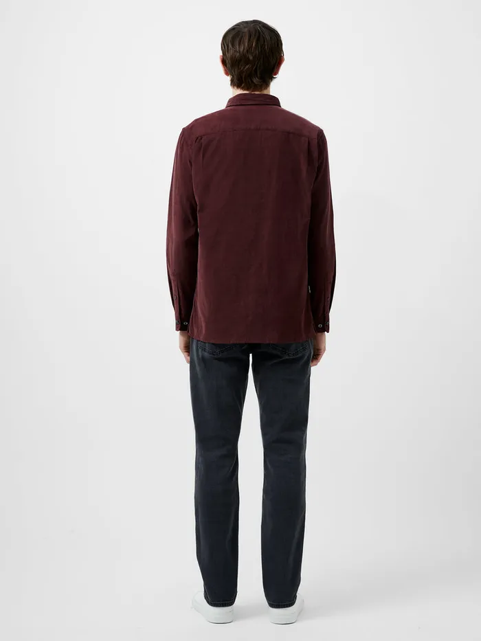 Man Shirts French Connection Baby Corduroy Shirt Burgundy Man Shirts French Connection Baby Corduroy Shirt Burgundy