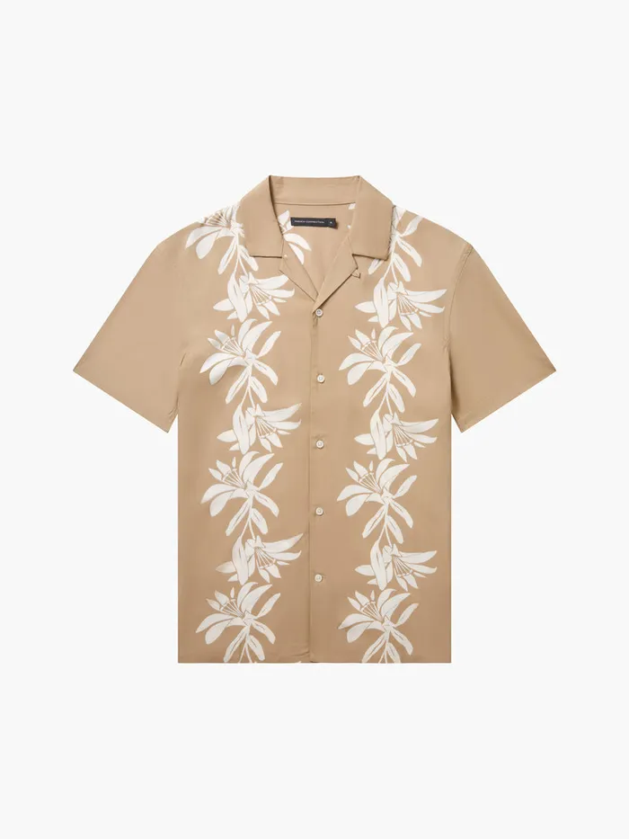 Man Shirts French Connection Climber Short Sleeve Shirt Stone