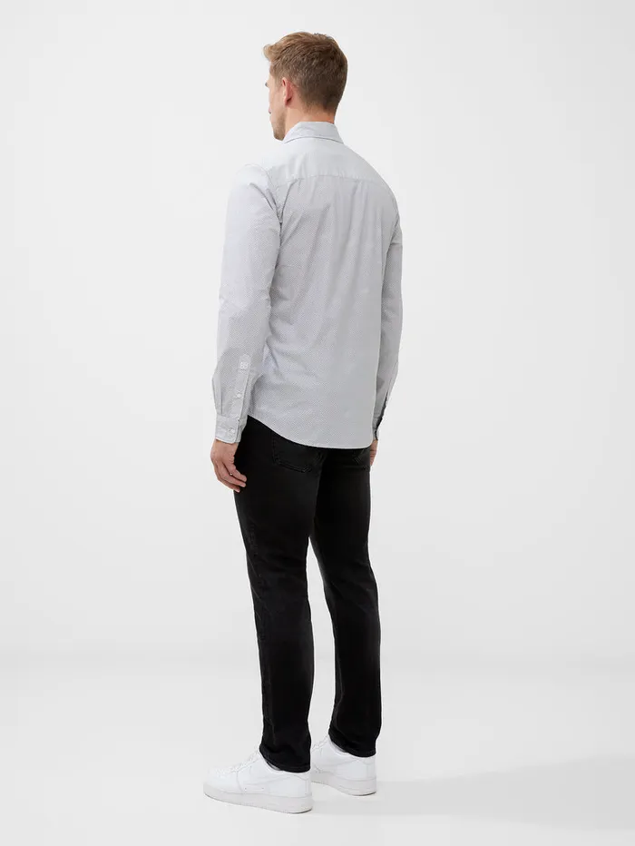 Man Shirts French Connection Long Sleeve All Over Print Shirt Whiteblack Man Shirts French Connection Long Sleeve All Over Print Shirt Whiteblack