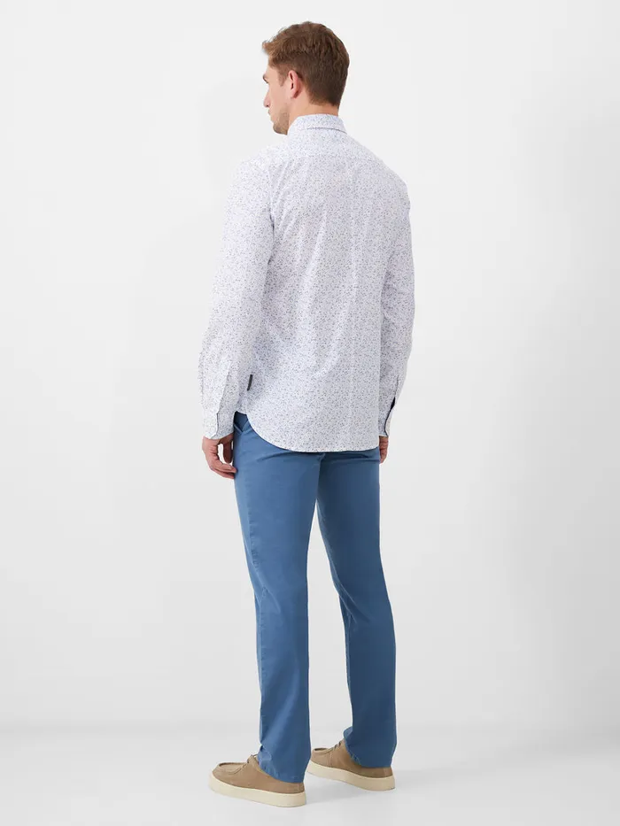 Man Shirts French Connection Long Sleeve Navy Trim Shirt Foliage Man Shirts French Connection Long Sleeve Navy Trim Shirt Foliage