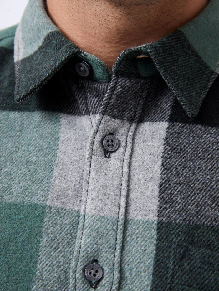 Man Shirts French Connection Neve Check Shirt Green Check Man Shirts French Connection Neve Check Shirt Green Check