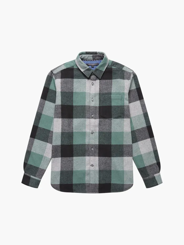 Man Shirts French Connection Neve Check Shirt Green Check Man Shirts French Connection Neve Check Shirt Green Check