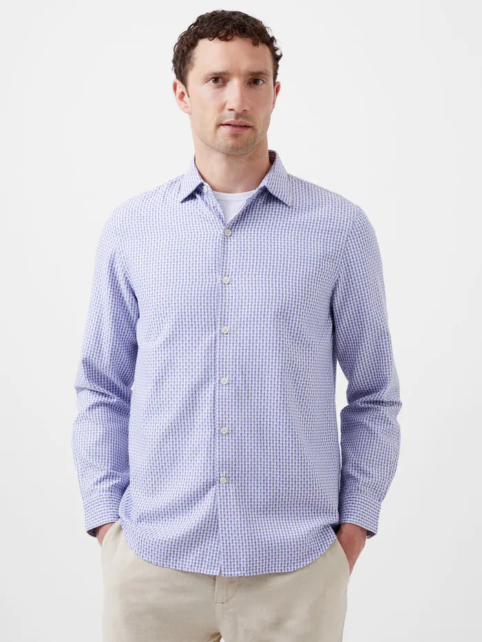 Man Shirts French Connection Regular Fit Classic Collar Check Shirt Blue Check Man Shirts French Connection Regular Fit Classic Collar Check Shirt Blue Check