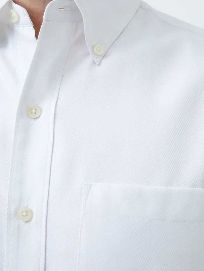 Man Shirts French Connection Regular Fit Twill Shirt White Man Shirts French Connection Regular Fit Twill Shirt White