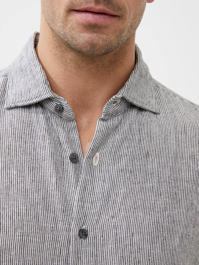 Man Shirts French Connection Tonal Stripe Shirt Blackwhite Man Shirts French Connection Tonal Stripe Shirt Blackwhite