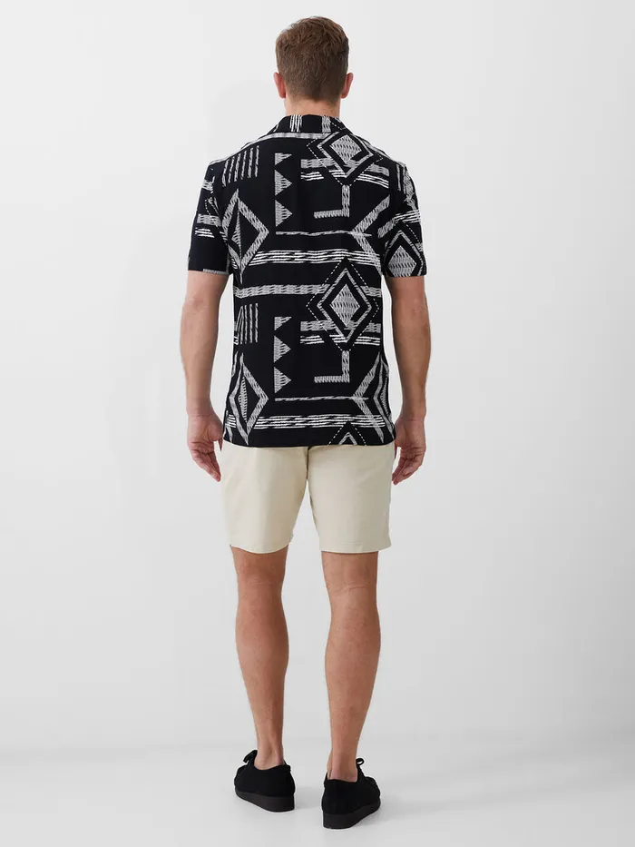 Man Shirts French Connection Tribe Viscose Shirt Black Man Shirts French Connection Tribe Viscose Shirt Black