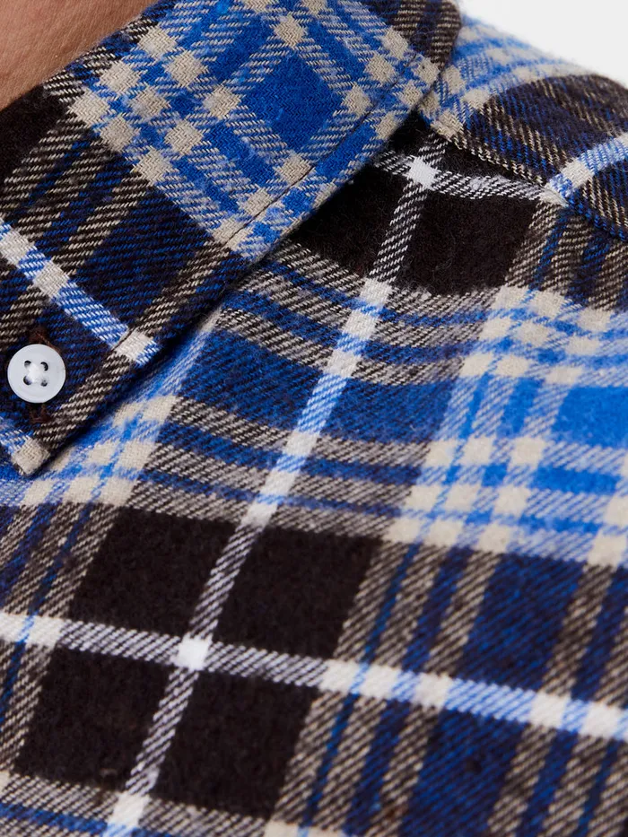 Man Shirts French Connection Zermatt Flannel Regular Fit Shirt Blue Check Multi Man Shirts French Connection Zermatt Flannel Regular Fit Shirt Blue Check Multi