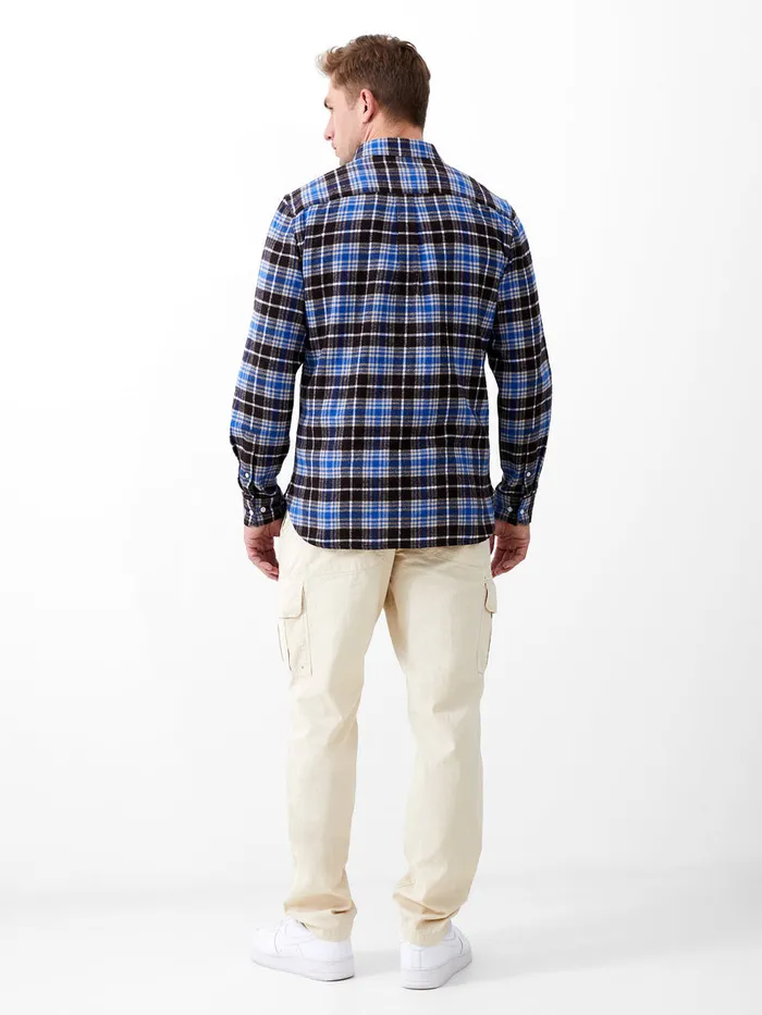 Man Shirts French Connection Zermatt Flannel Regular Fit Shirt Blue Check Multi Man Shirts French Connection Zermatt Flannel Regular Fit Shirt Blue Check Multi