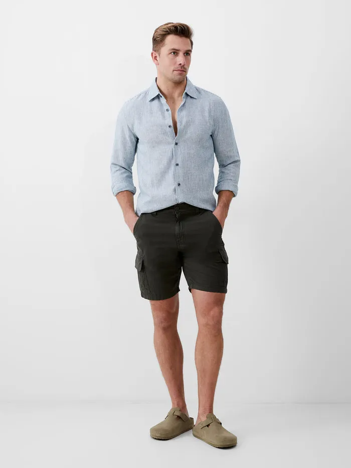 Man Shorts French Connection Ripstop Cargo Shorts Olive