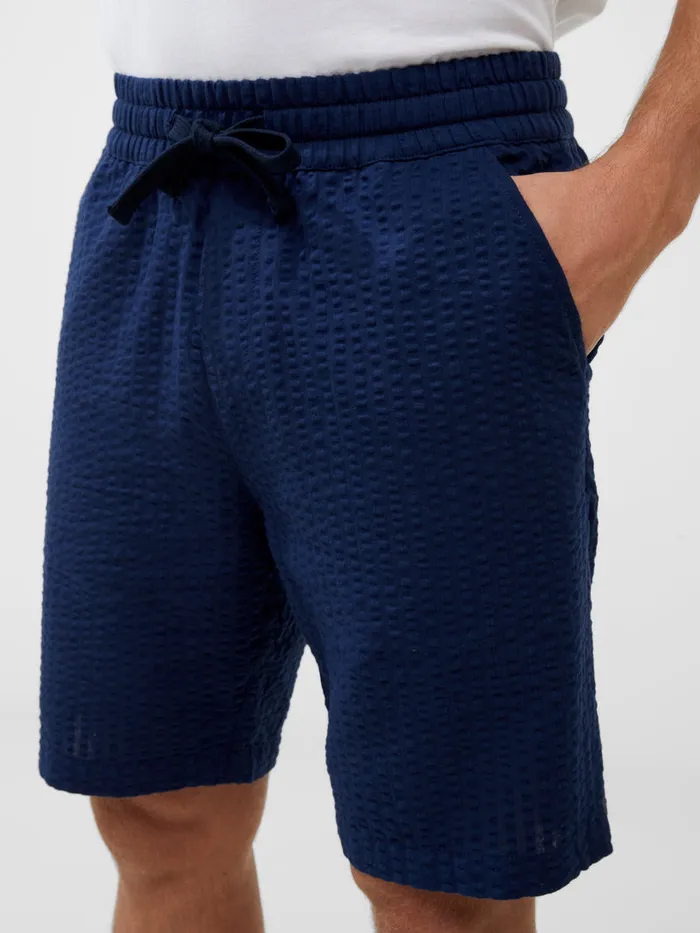 Man Shorts French Connection Seersucker Shorts Navy